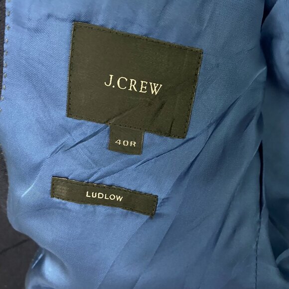 J. Crew Ludlow Blazer Sport Coat Mens 40R Navy Blue Wool American Woolen Company - Picture 6 of 15